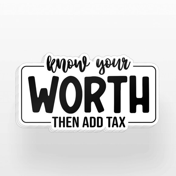 3pc - "Know Your Worth Then Add" Sticker Pack – Water Bottle, Tumbler, Laptop - Picture 2 of 8